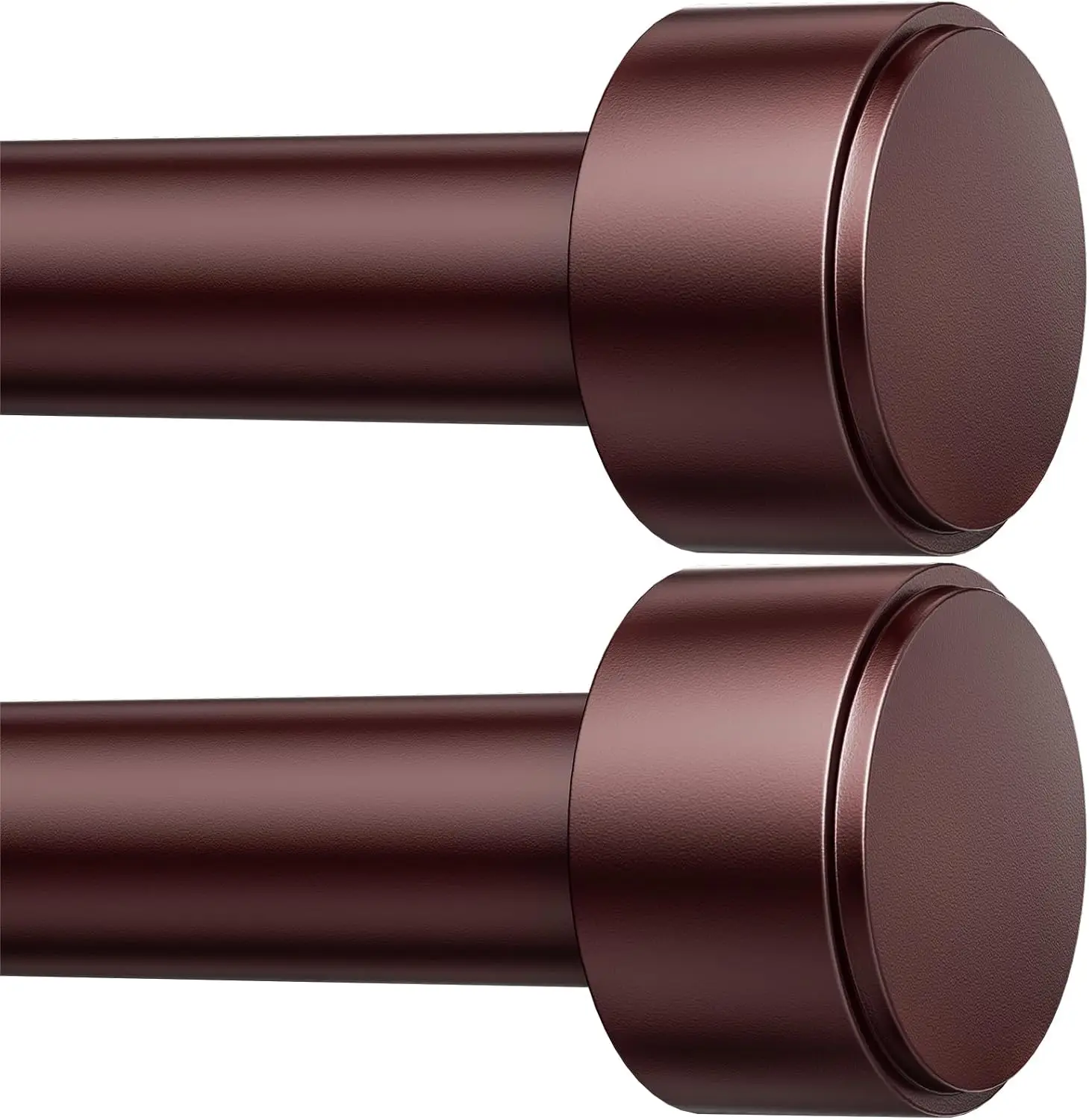 

Регулируемый коричневый карниз для штор, длина 32-144 дюйма, простая установка с кронштейнами для окон