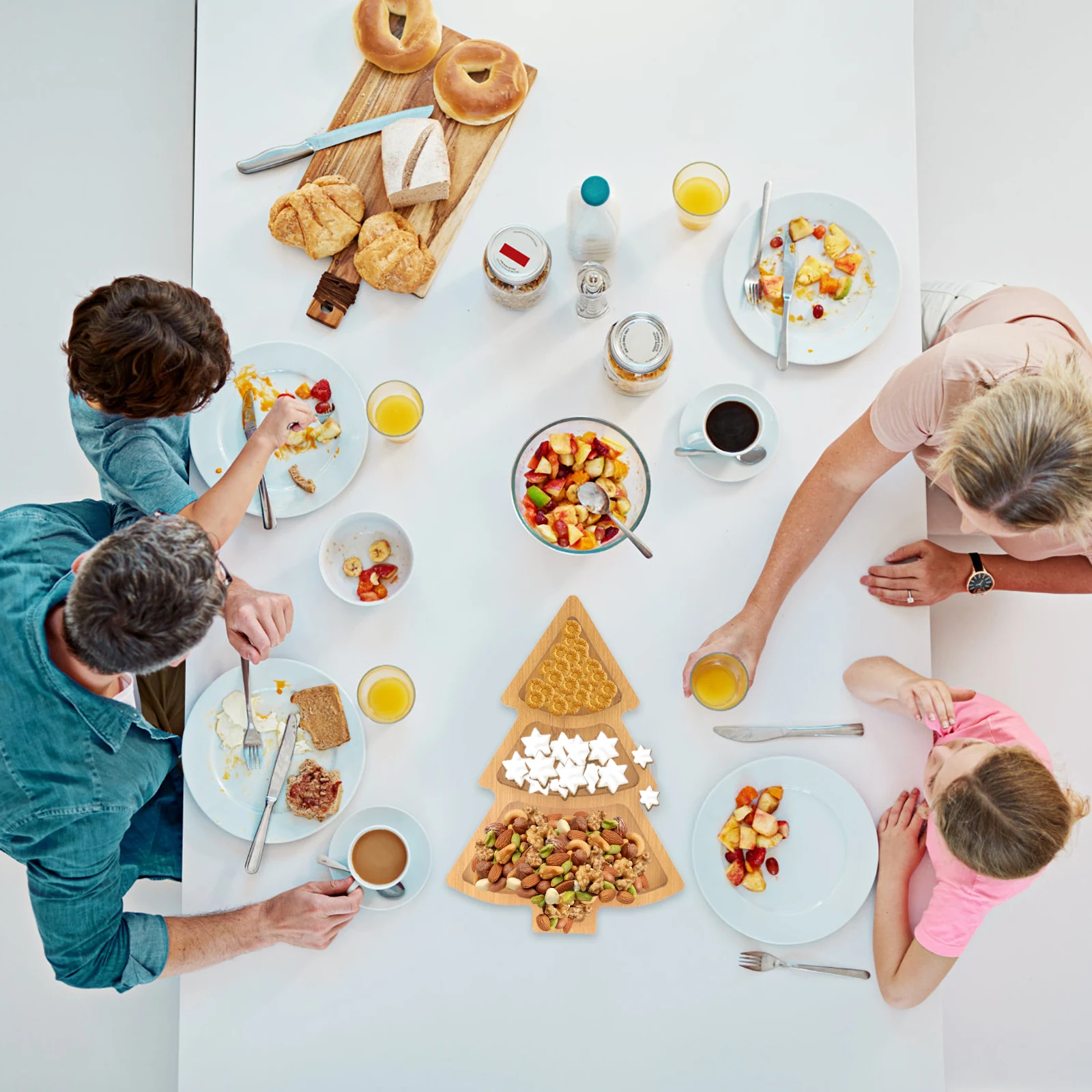 

Christmas Tree Dish Christmas Tree Appetizer Platter Wooden Shaped Candy Dish Snack Dessert Sushi Snacks Dishes Christmas Decor