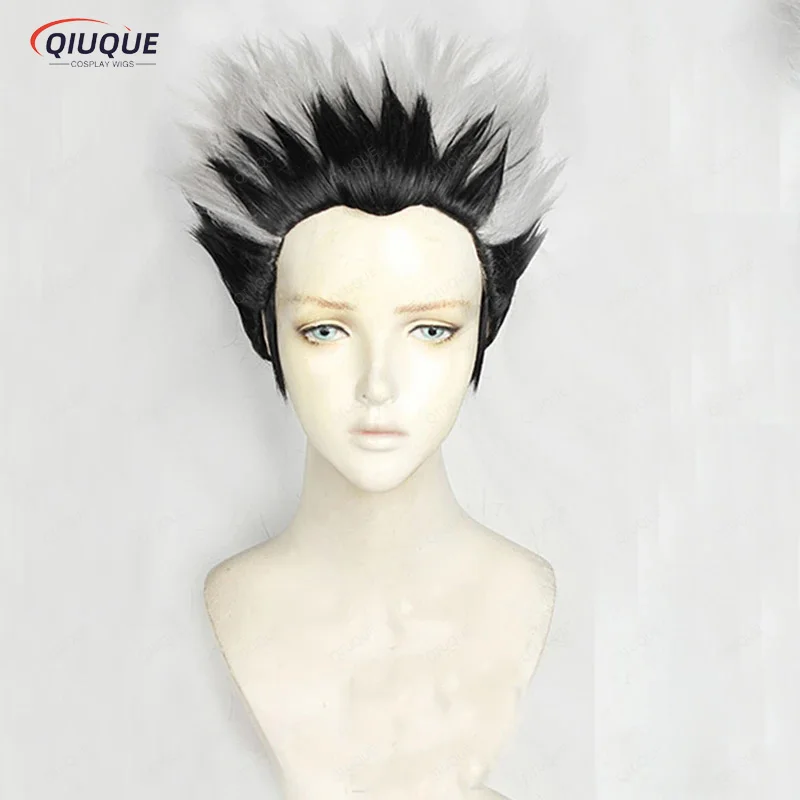 Anime Fukurodani Kotaru Bokuto parrucca corta Costume Cosplay resistente al calore capelli sintetici Haikiyu parrucche da uomo + cappuccio parrucca gratuito