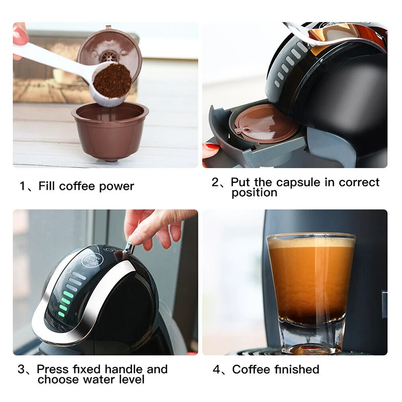 Coffee Capsule Refillable Reusable for Nespresso Coffee Machine Plastic Coffee Filter Pods Universal