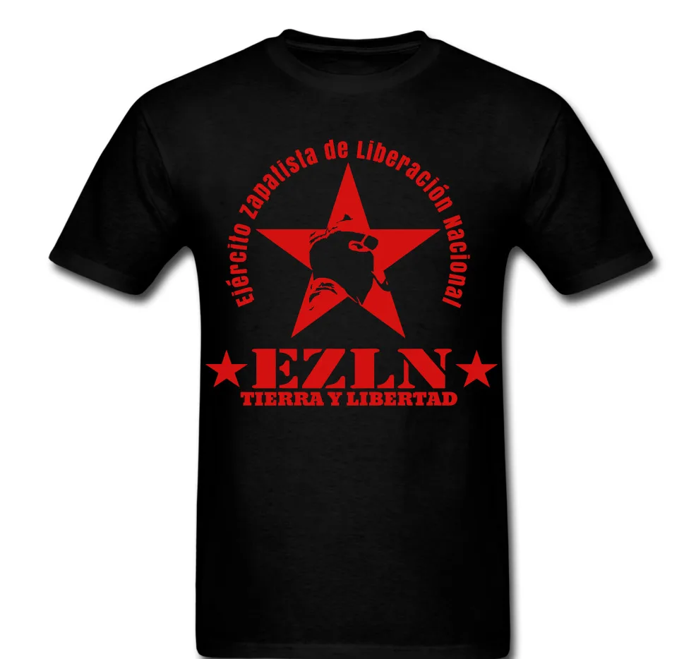Zapatista EZLN Star Tierra Y Libertad Man Mask T-shirt Tee
