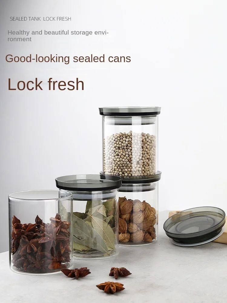 European Moisture-proof Kitchen Spice Storage Box Glass Seasoning Jar Food Spice Bottle Coffee Tea Jar Kitchen Food Storage New