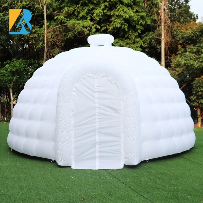 Tienda de campaña inflable grande, cúpula de 6 metros, iglú blanco, juguetes espaciales para eventos