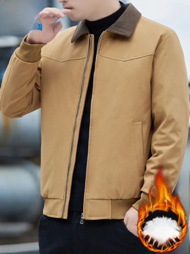 

Paul Winter Men's 2025 down Jaet Workwear Outdoor Sports White Du down Collar Warmth Youth Zipper Closure Windproof