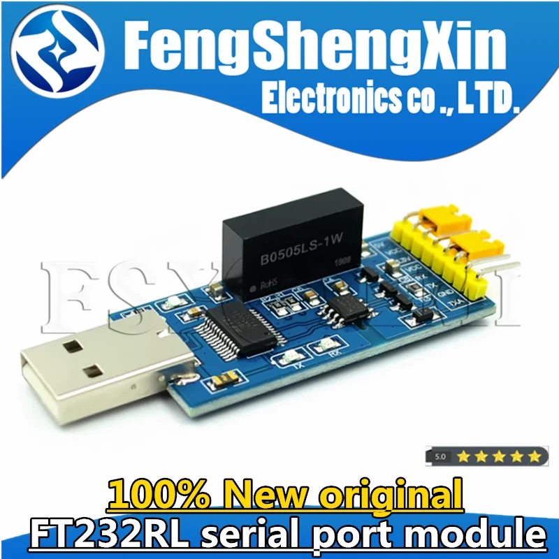 Módulo de puerto serie FT232RL, placa de aislamiento optoelectrónico de puerto serie USB a TTL, Nivel 5V, 3,3 V, 1,8 V, descarga de línea quemada