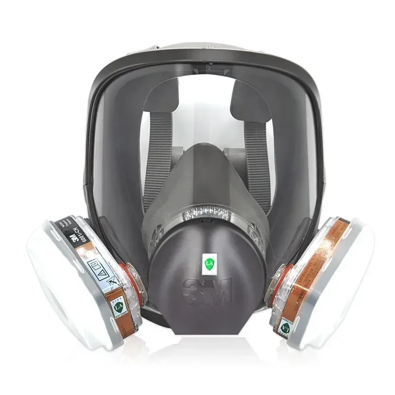Full Face Gas Mask Respirators Cartridge Double Filter Industrial Protective Chemical Gas Mask