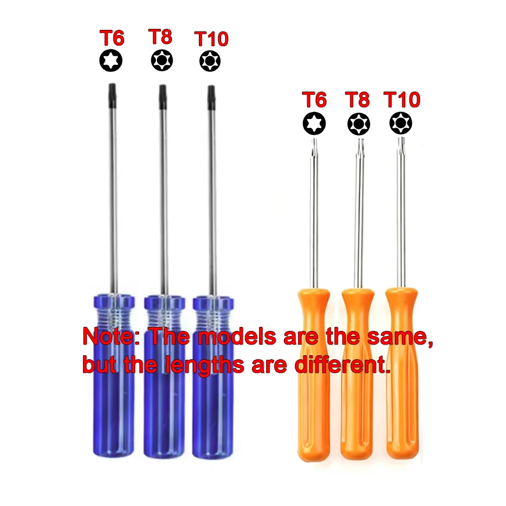 Torx Security Screwdriver Kit T6 T8 T10 Set - Tamper-Proof Pry Opening Tools with Cleaning Brush For Xbox 360 PS3 PS4 PS5 Consol