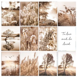 5D DIY Diamond Painting Scenery Wheat Tree Autumn Season Full Drill Square Diamond Embroidery Cross Stitch Home Decoration