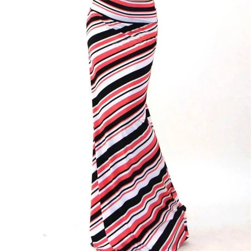 Letnia spódnica z wysokim stanem, podkreślająca biodra, długa spódnica damska, spódnica podkreślająca biodra, spódnica dla kobiet o ryzykownym charakterze, uniwersalna i dopasowana długa spódnica.