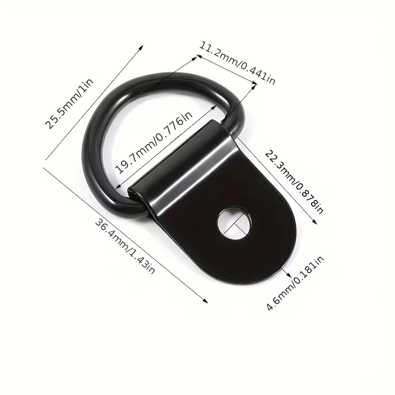 12Pcs D Rings Tie Down Anchors Ring Pull Hook Stainless Steel Lashing Ring Load Fit for Car Boat Cargo Trailer Vehicles RV Van