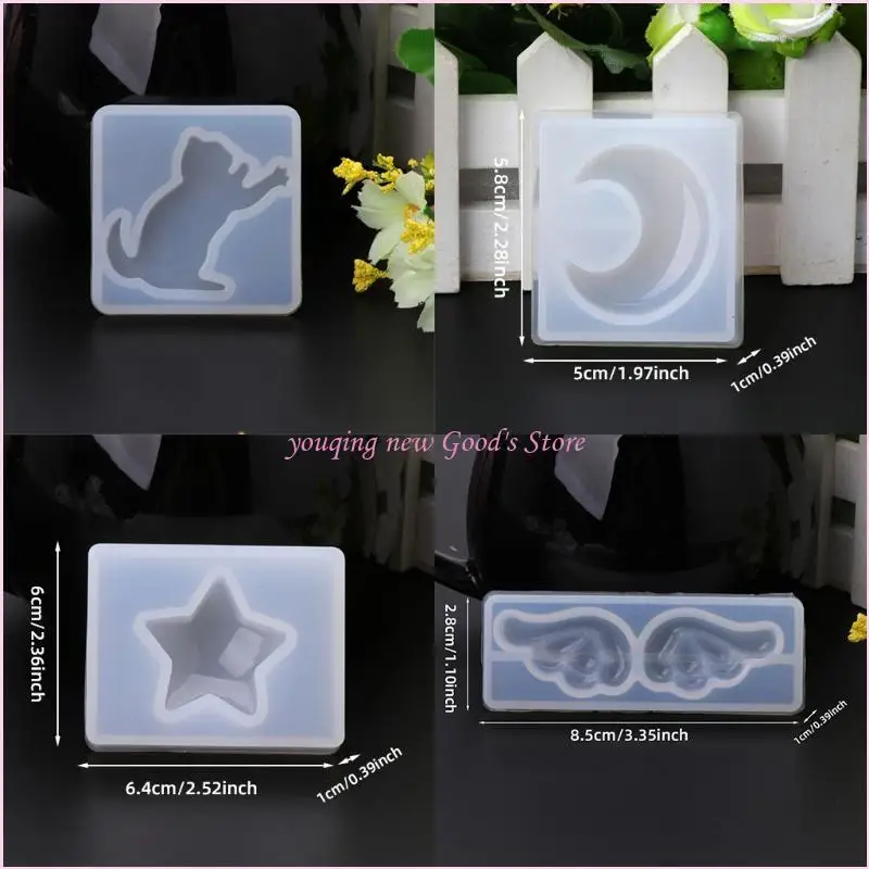 57QA مجوهرات صب قوالب السيليكون قلادة الراتنج قوالب المجوهرات صنع DIY CRAFT راتنج الراتينج النجمة القمر العفن