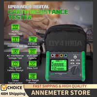 Earth Ground Resistance Tester 0.03-2000Ω Soil Resistivity Meter,Upgraded Earth Resistance Tester Auto Measurement 600V AC