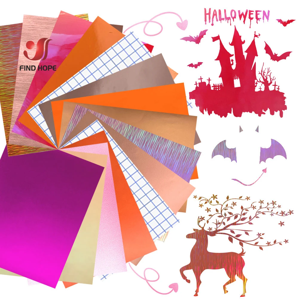 12インチ x 10インチ バンドル粘着ビニール 13アソートカラー 2枚の転写フィルム付き プレミアムクラフト屋外ビニール メールボックス用 デカール 装飾ステッカー