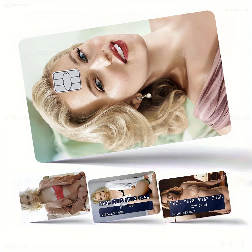 

American Popular Movie Star Scarlett Johansson Sexy Photo Diy Credit Debit Card Sticker Party Sticker Decoration Waterproof