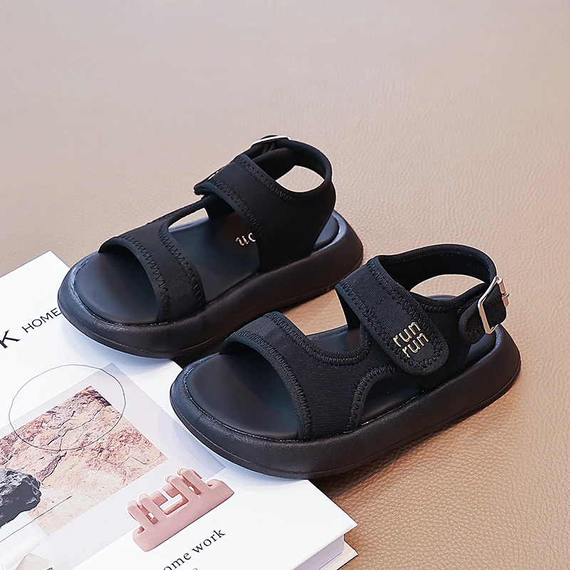 Kids Open Toe Sandals Slippers Summer Breathable Non-slip Soft Sole Lightweight Casual Beach Shoes For Boys And Girls Daily