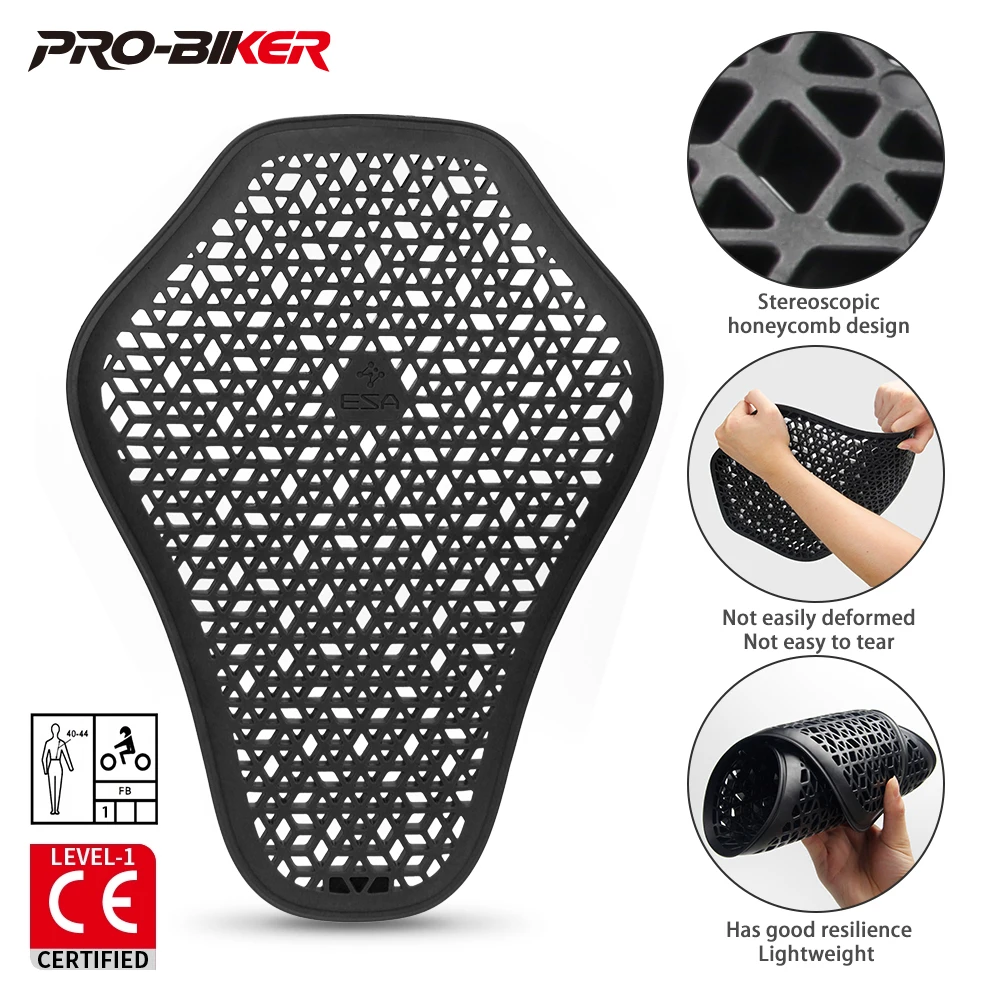 

Motorcycle Protector Armor Protection Back Pad Anti-Shock Motorbike Shoulder Elbow Back Protection Pads Built-in Protective Gear