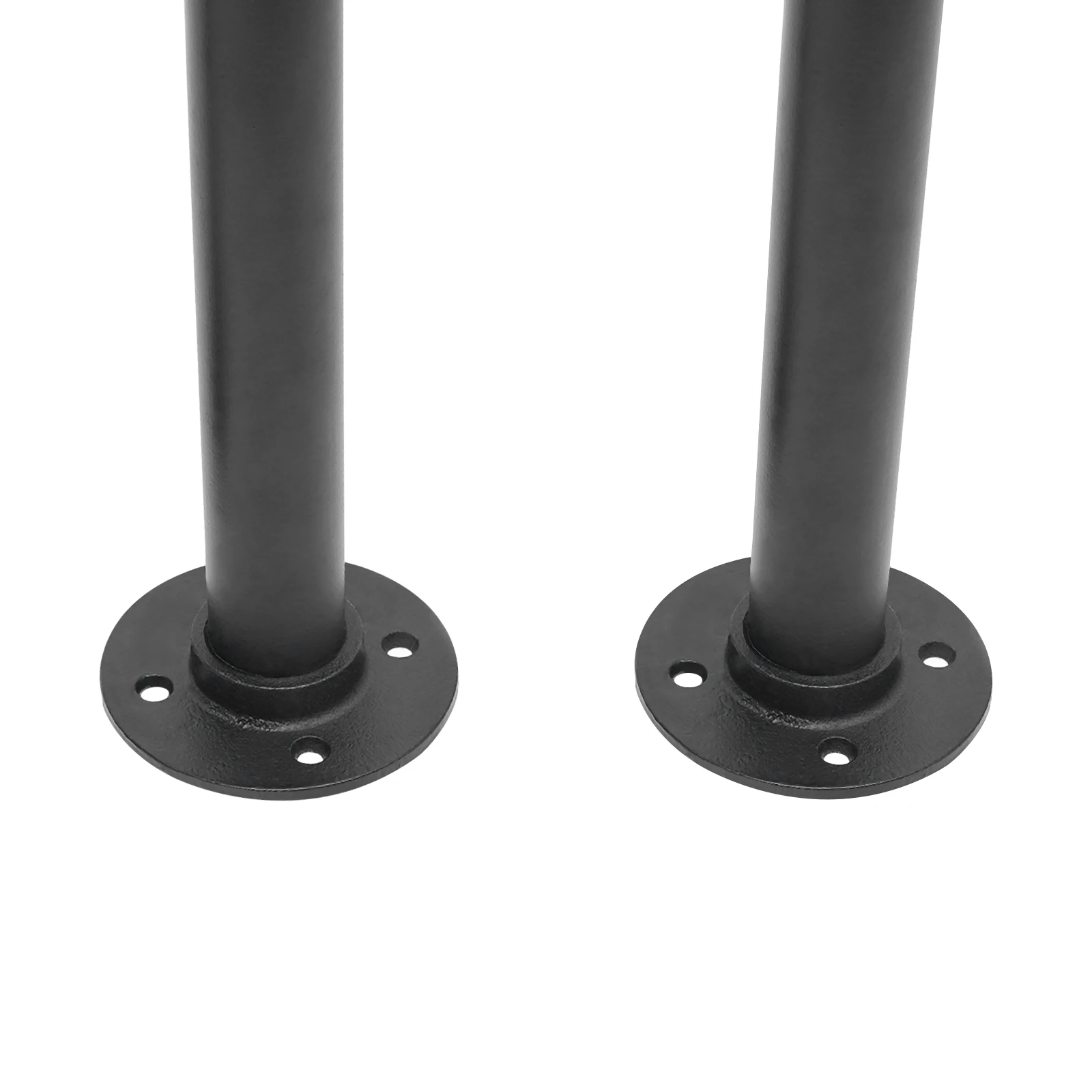 Pasamanos de escalera Barandilla de seguridad de acero industrial en forma de U negra para soporte de escaleras interiores y exteriores