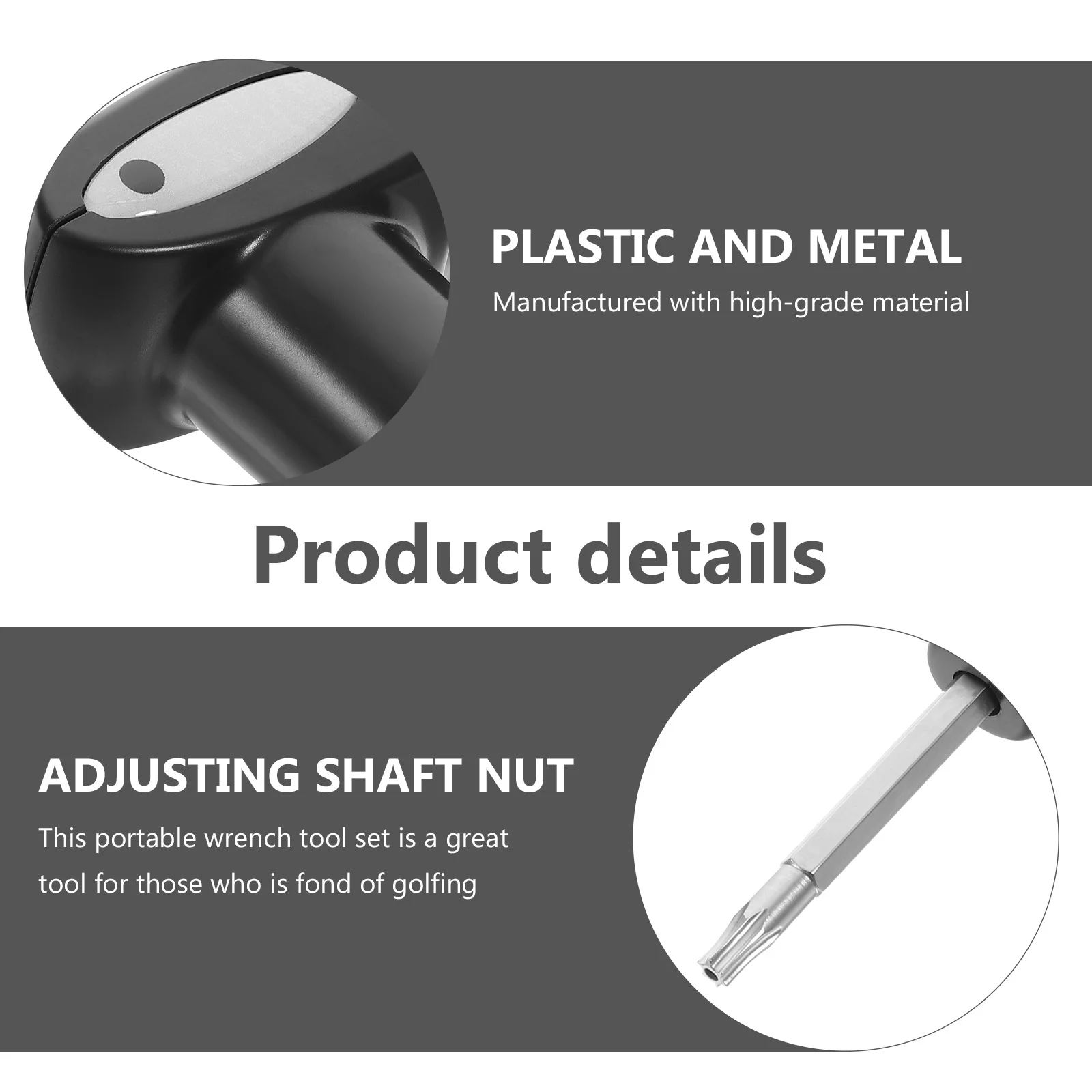 

WOONEKY Wrench T Shape Screwdriver Lightweight Golf Repair Tool Outdoor Maintenance Kit Simple Design Convenient Use