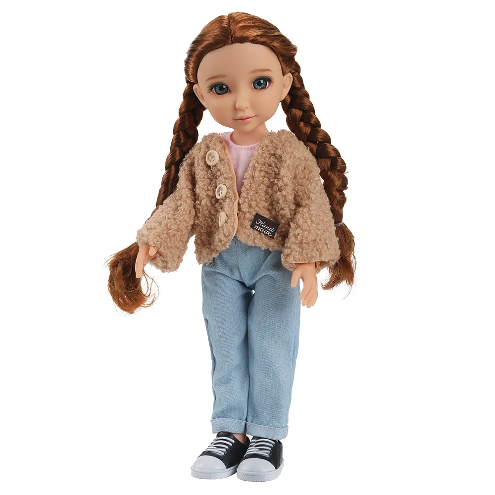 ตุ๊กตาเจ้าหญิงอเมริกันเกิร์ลขนาด 12 นิ้ว (30 ซม.) ทำจากไวนิล ชุดเสื้อผ้าแฟชั่น ชุดแต่งตัว DIY ของเล่นบ้านจำลอง ข้อต่อขยับได้ ของขวัญวันเกิด