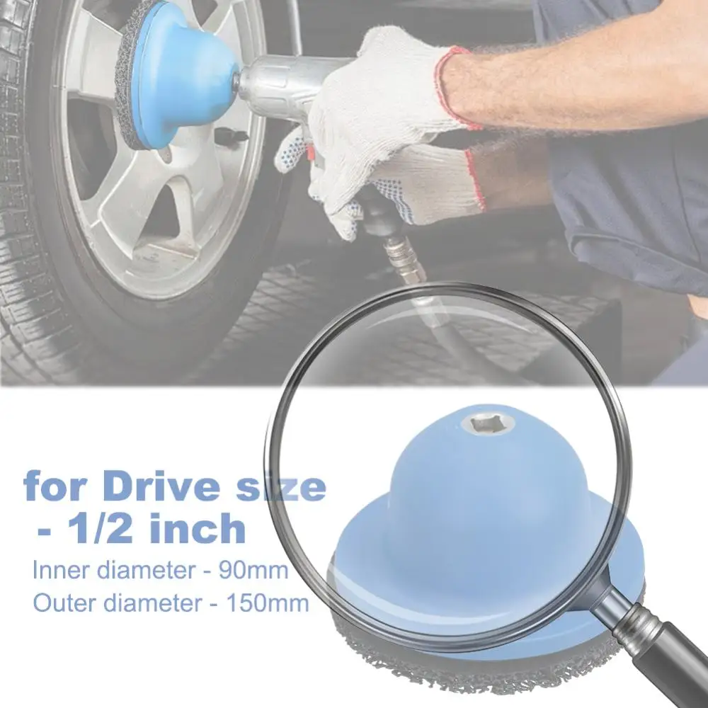 

150mm Wheel Hub Grinder Silicon Carbide Disc Wheel Hub Brush Wheel Hub Resurfacing Kit Tire Change Rim Cleaning Tool for Rust G