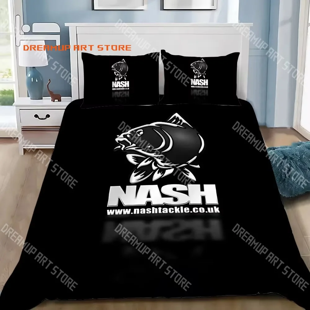 2026 3D Print Fishing Nash Logo Bedding Set Single Twin Full Queen King Size Bed Set Adult Kid Bedroom Duvetcover Set