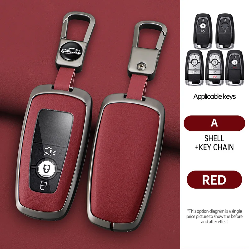Funda de cuero y aleación de zinc para llave de coche, para Lincoln Continental Navigator Z MKZ MKC MKX Nautilus Aviator Corsair 2017 2018 2019