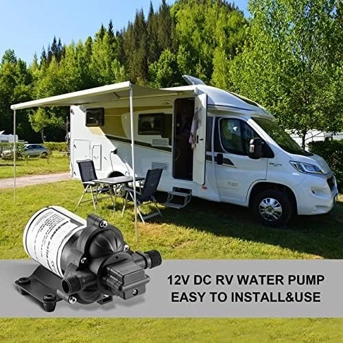 RV Pump, 12V Self-priming RV Water Pressure Pump 4.0GPM 45PSI with Pressure Switch,, 12Volt DC Fresh Water Pumps RV Water