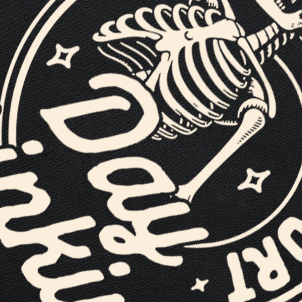 Bierliebhaber Trinkparty Skelett Ich unterstütze den Tagesdrink T-Shirts Herrenbekleidung Mode Lässig Locker Übergroßes Weiches T-Shirt – Detail 4