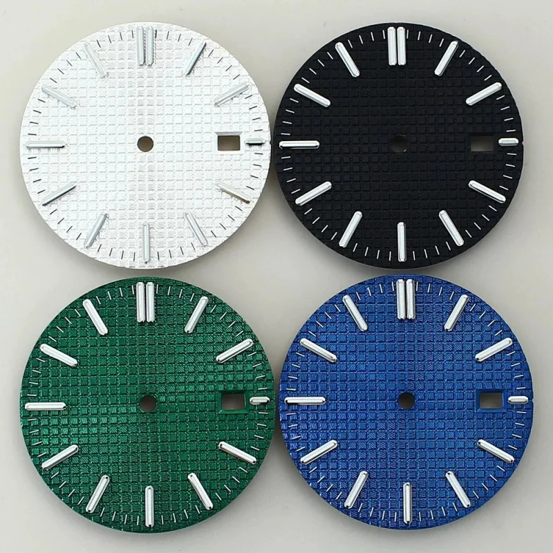 31.8mm high-quality Royal Oak watch dial suitable for NH35 NH36 automatic movement C3 Luminous replacement of hands and accessor