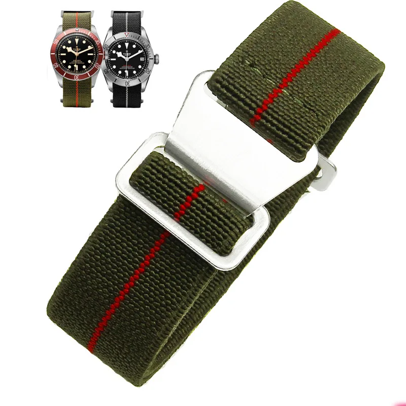 60 Borsa per paracadute francese vintageNatoCinturino per orologio in nylon elastico adatto per le principali marche18 20 22 mm