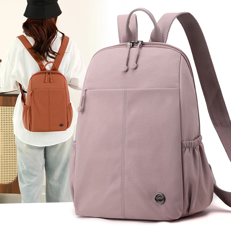 Trendy Korean Version Oxford Cloth Canvas Backpack Women's Casual Commuting Travel Bag Soft Handle Lightweight Waterproof