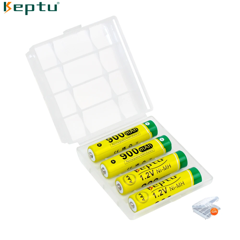 KEPTU 1.2V AAA rechargeable battery Ni-MH 900mAh and 8-Slot LCD Fast AA/AAA battery charger