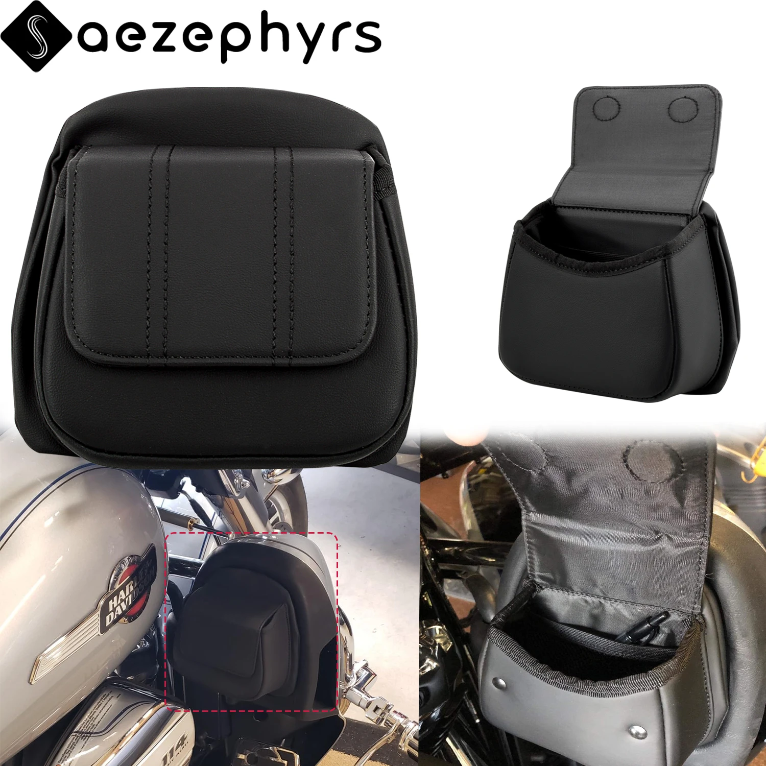 Motorcycle Lower Fairing Panel Storage Bag Tool Kit For Harley Touring Road King Street Electra Glide Tri Glide FLHR 2014-2025