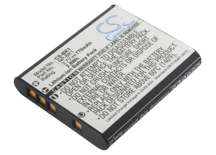 Camera 770mAh Battery For Cyber-shot DSC-W190/R DSC-W190/B DSC-W180 DSC-W180/B DSC-W180/R  MHS-PM5