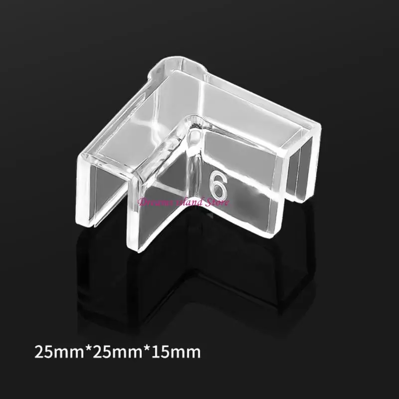 4 piezas Bordes vidrio peces Bordes a prueba choque Protector Protector acrílico transparente multifuncional HX6C