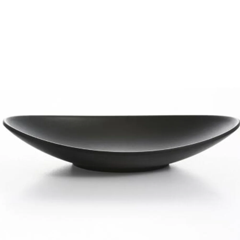 2Pcs Sushi Boat Tray Black Melamine Stylish Design Heat Resistant Non Breakable for Home Kitchen Restaurant Hotel Indoor