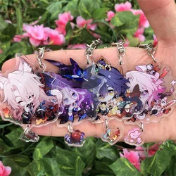 Game Honkai Star Rail Boothill Jade Jiao qiu March 7th Yunli Cosplay Keychain Badge Accessories Key Chain Pendant Xmas Gifts