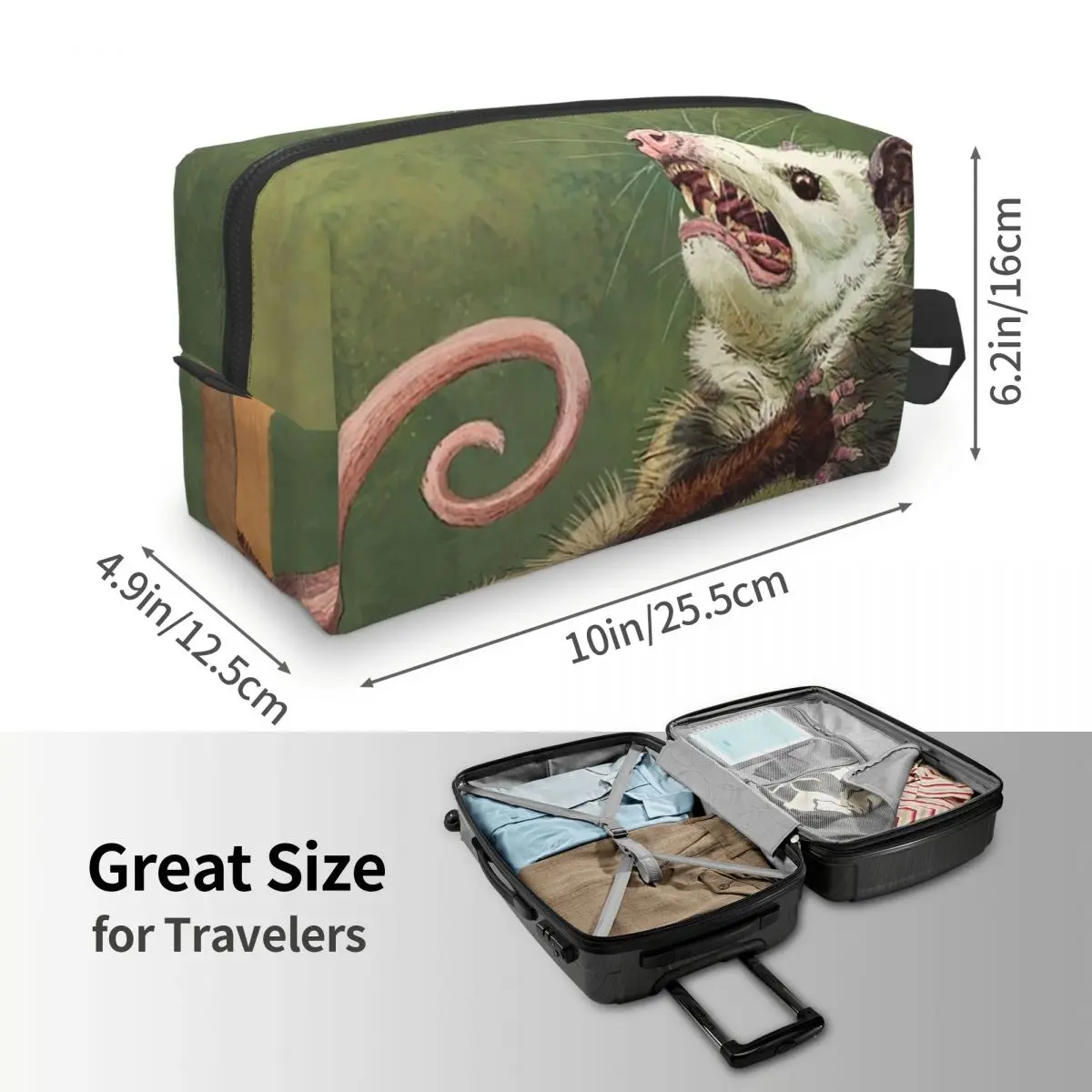 Amateur Opossum Actress Makeup Bag Cosmetic Organizer Storage Dopp Kit Toiletry Cosmetic Bag for Women Beauty Travel Pencil Case