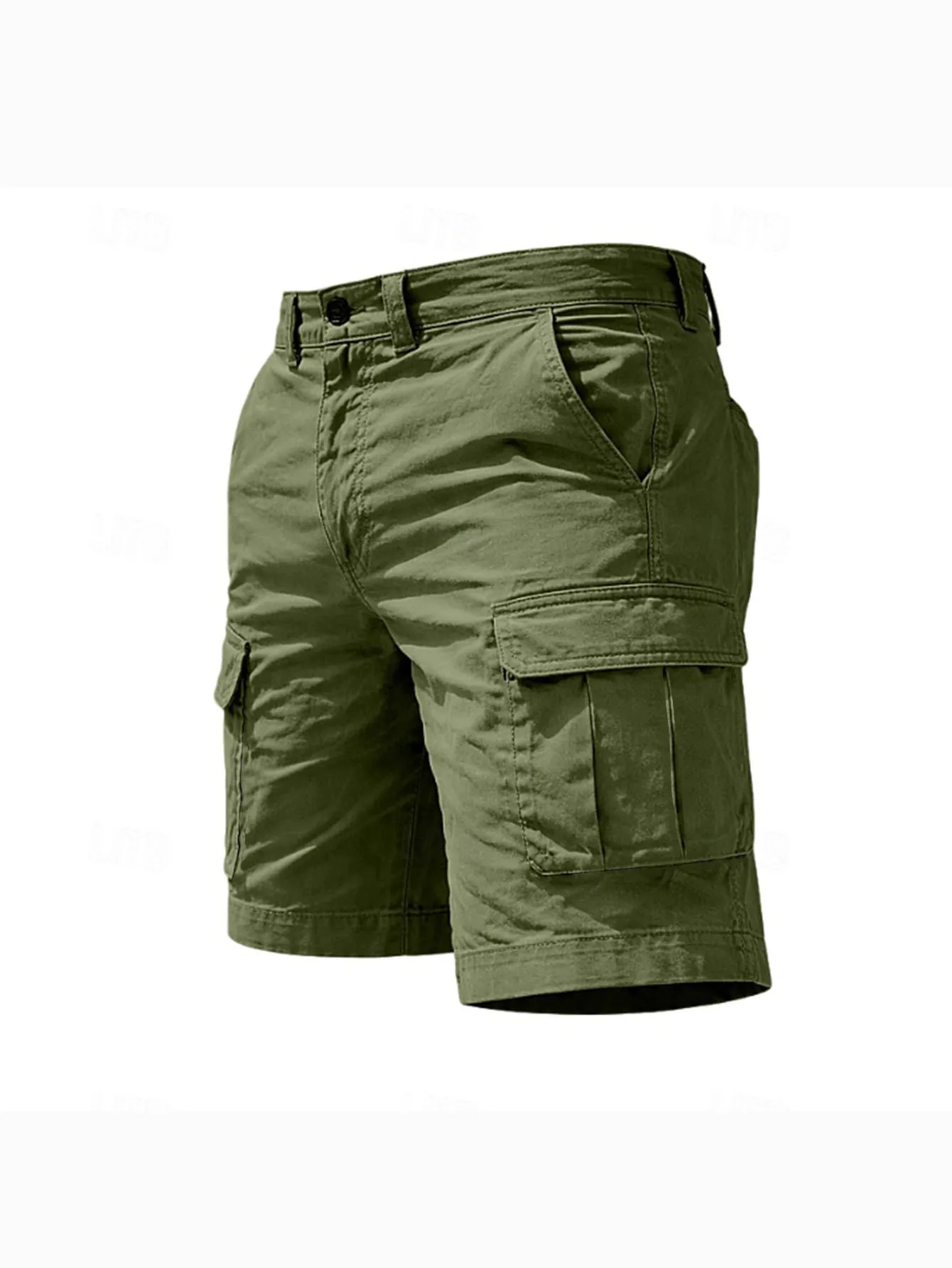 Sommerliche Casual Cargo-Shorts für Herren, Jogging-, Kletter- und Sportshorts mit elastischem Bund, einfarbig, für Männer, Jogger-, Arbeits- und Wandershorts – Detail 5