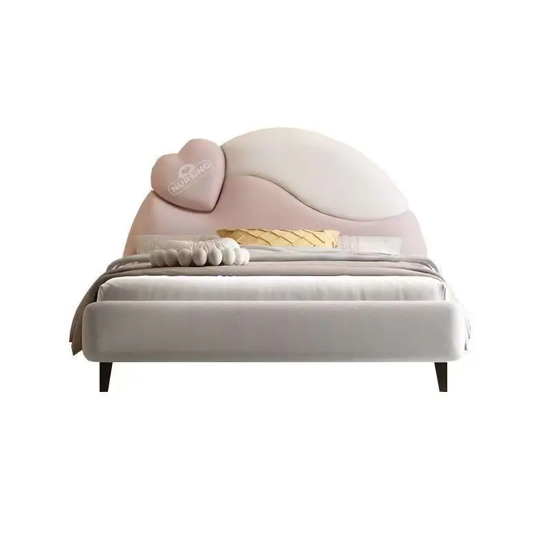 ￥#2025 Egg Shaped Children's Bed Set Furniture Bedroom High End Modern Leather Bed for Kids Girls Design Wooden Children' Bed