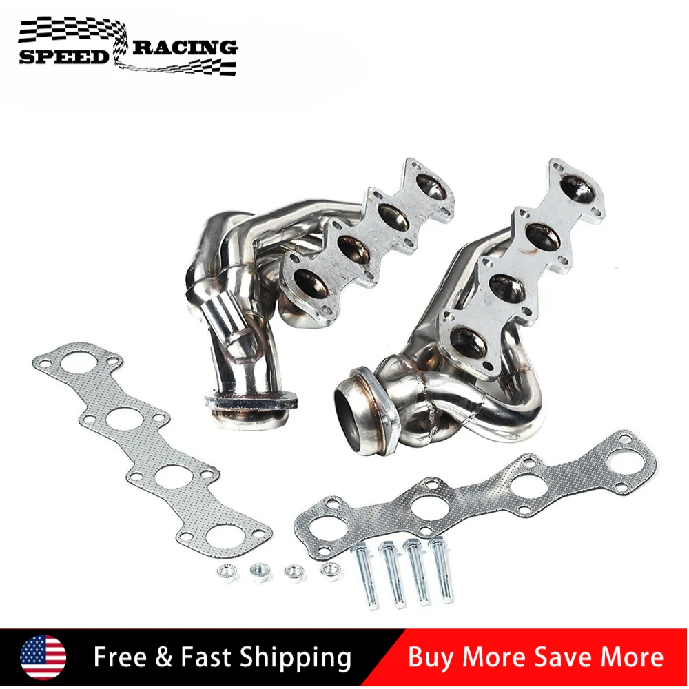 

Stainless Steel Exhaust Manifold Header for Ford F150 F250 EXPEDITION V8 5.4 1997-2003 Silver