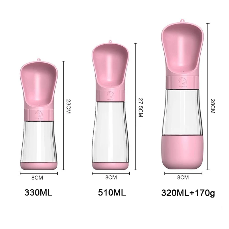 Portable Dog Water Bottle With Food Container Travel 2 in 1 Pet Water Dispenser For Small Large Dogs Cat Labrador Drinking Bowls - view 4