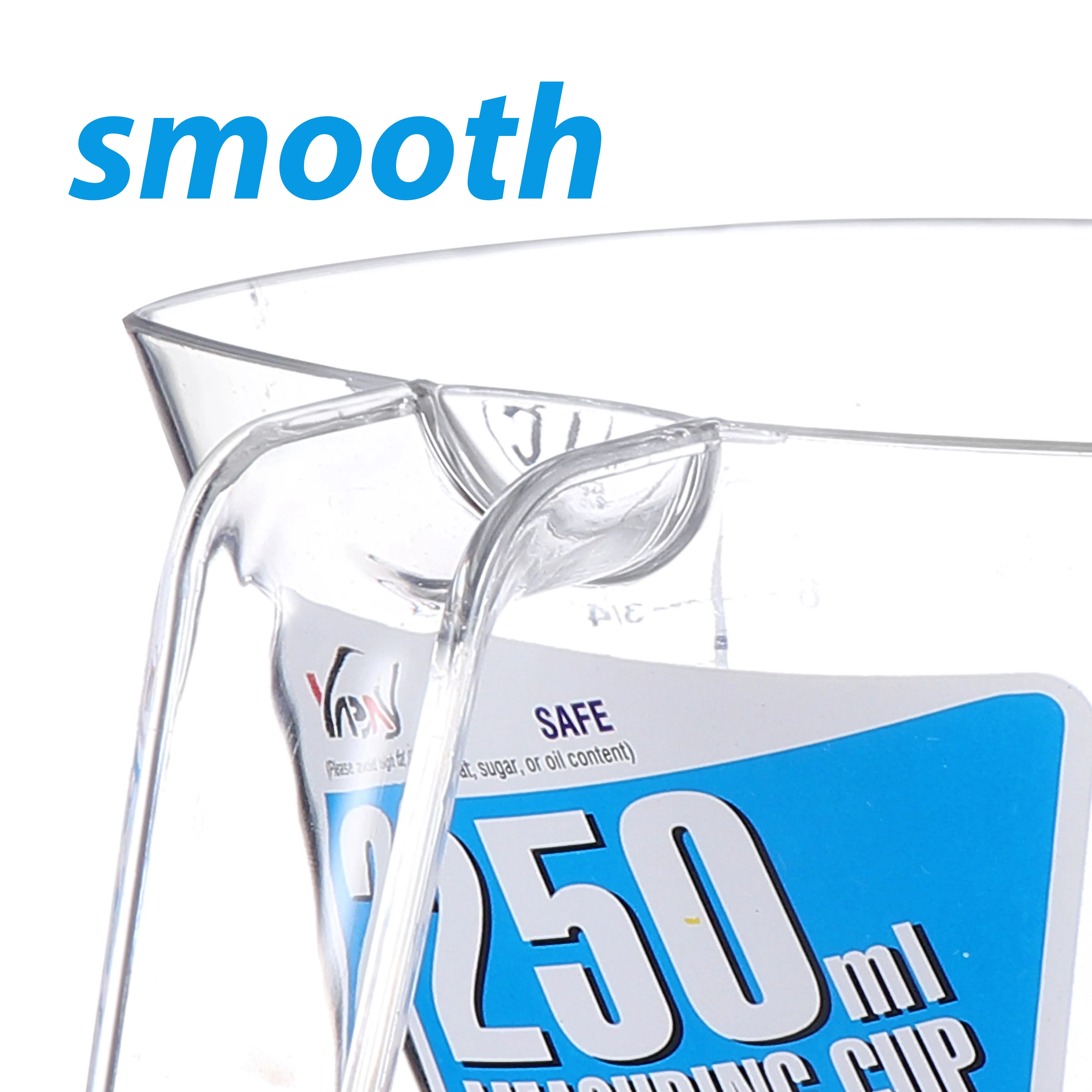 

1 pc 250 Ml Kitchen Measuring Cup Thickened Triangle Container Transparent Food Grade Pc Nonslip Simple Design Multipurpose