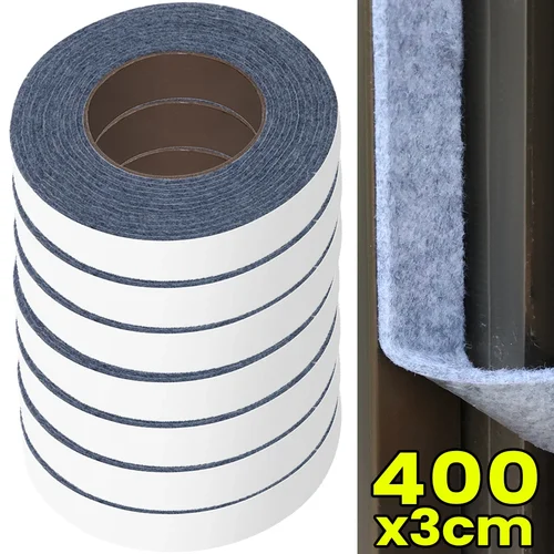 문짝 창문 펠트 스트립 자체 접착 씰링 스트립, 물 흡수, 웨어러블 방음 슬라이딩, DIY 홈 절연 씰링 테이프, 4M 