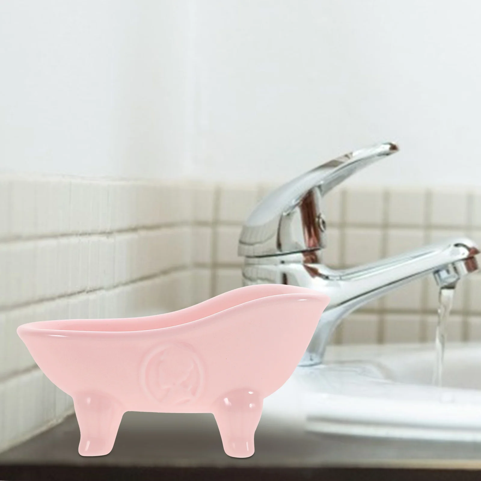 

Ceramic Soap Holder with Drainage Hole Bar Soap Dish for Bathroom Sink Shower and Bathtub Storage Tray Bathtub Decor