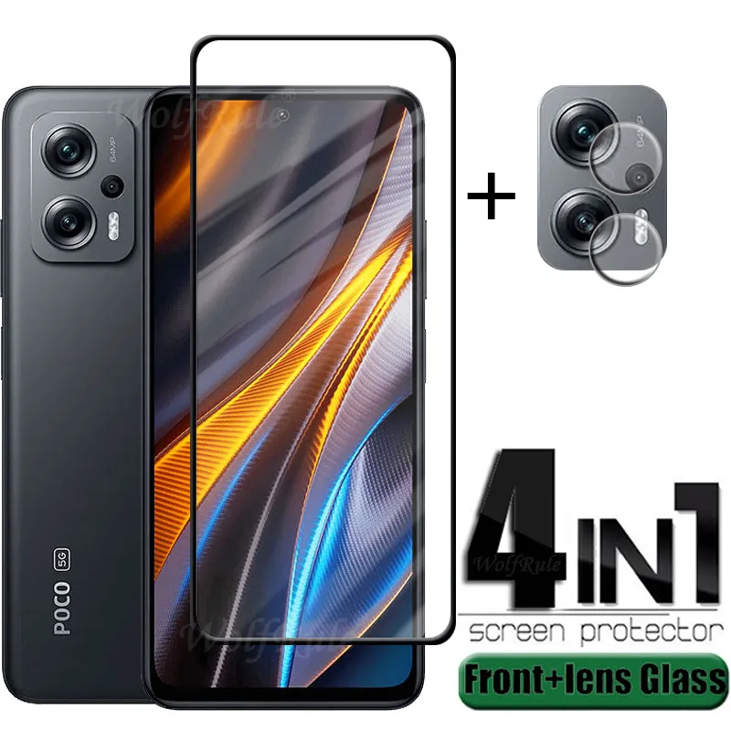 

4-in-1 For Xiaomi Poco X4 GT Glass For Redmi Poco X4 GT Screen Protector For Redmi Note 11 Pro 11S Poco F4 X3 X4 GT 5G Len Glass