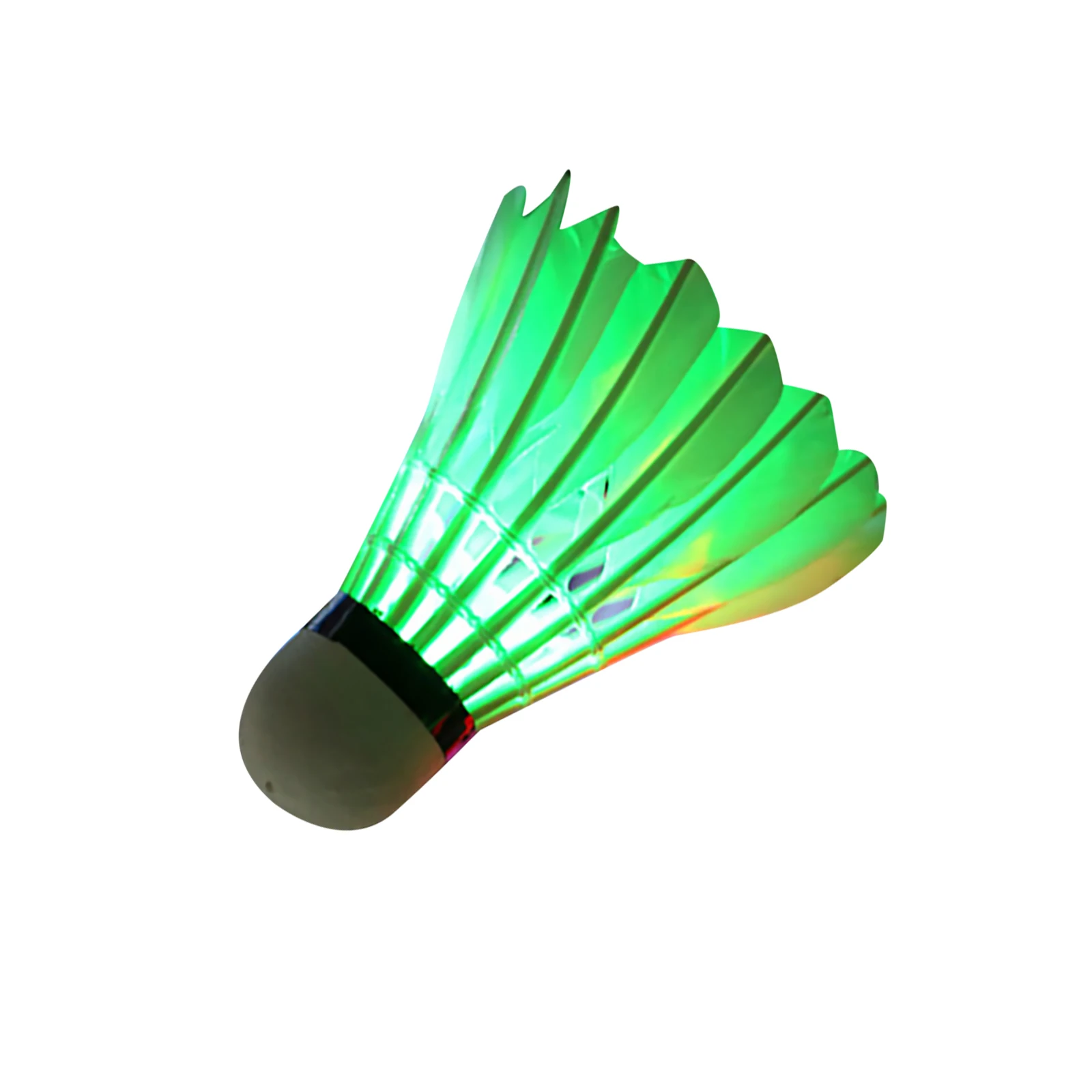4 pezzi Dark Night Glow Colorful LED volani piuma d'oca volano illuminazione a LED palla da Badminton accessori per sport all'aria aperta