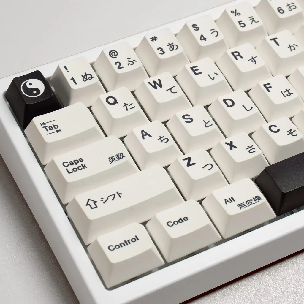 GMK Minimalist Tai Chi English keycaps 144 Key PBT keycaps Dye Sublimation Cherry Profile Keycaps For Mechanical Keyboard 61/64