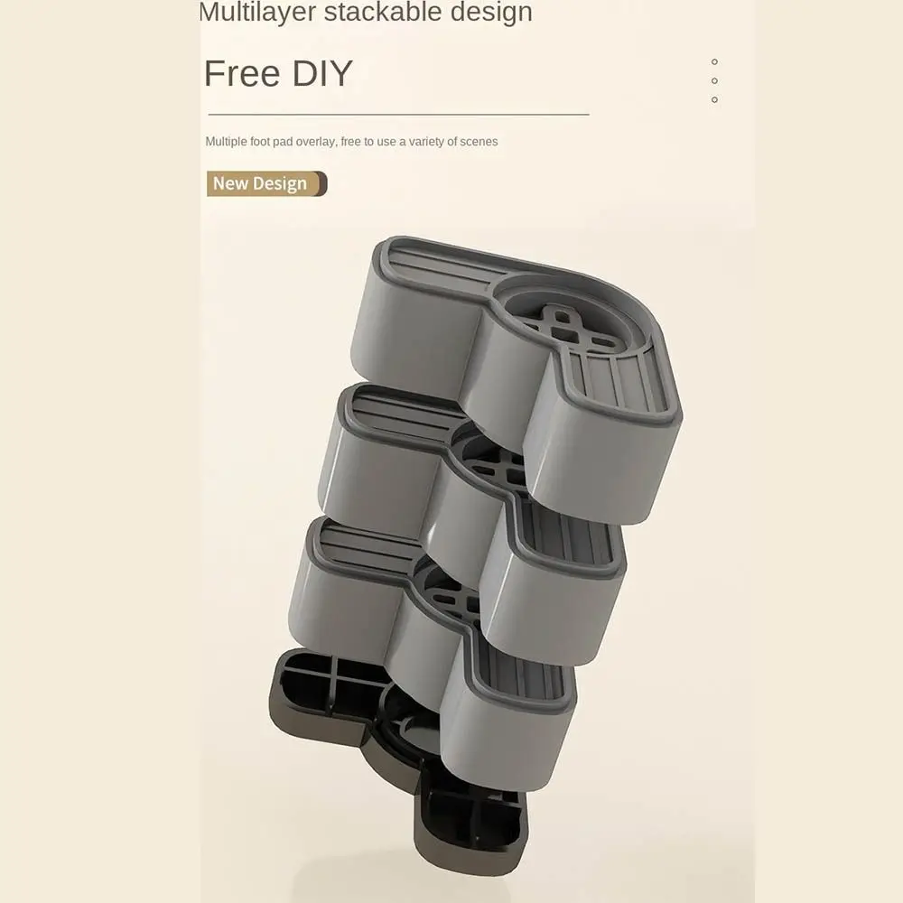 

4pcs Shock-absorbing Washing Machine Foot Pad Height Increasing Mute Chair Foot Pad Moisture-proof Single layer/Double layer