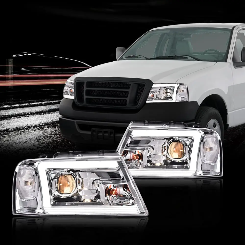 LED DRL Headlights, Compatible with 2004-2008 Ford F150/ 06-08 Lincoln Mark LT(NOT Fit 2004 F150 Heritage/Flareside Beds Models)